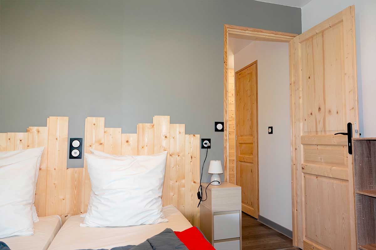 Deuxième chambre du chalet 3 chambres, Camping Lac de Villefort